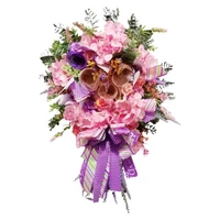 spring carnation wreath mothers day artificial flowers front door and garden decoration outdoor display