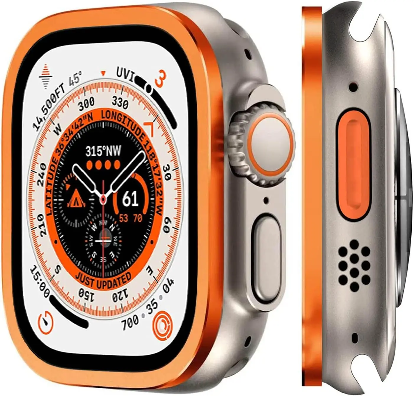 Фото Закаленное стекло для Apple Watch Ultra 3 2 1 49 мм Защитная пленка для экрана от царапин HD Металлический бампер Полная пленка для IWatch Ultra 49 мм №2