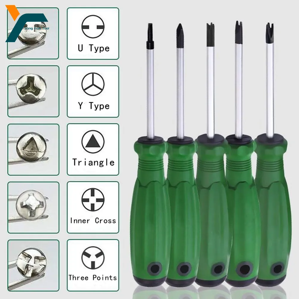 5Pcs Special-shaped Screwdriver Set U/Y/Inner Cross/Triangle/3 Points Screwdriver With Magnetic Precision Home Hand Repair Tool