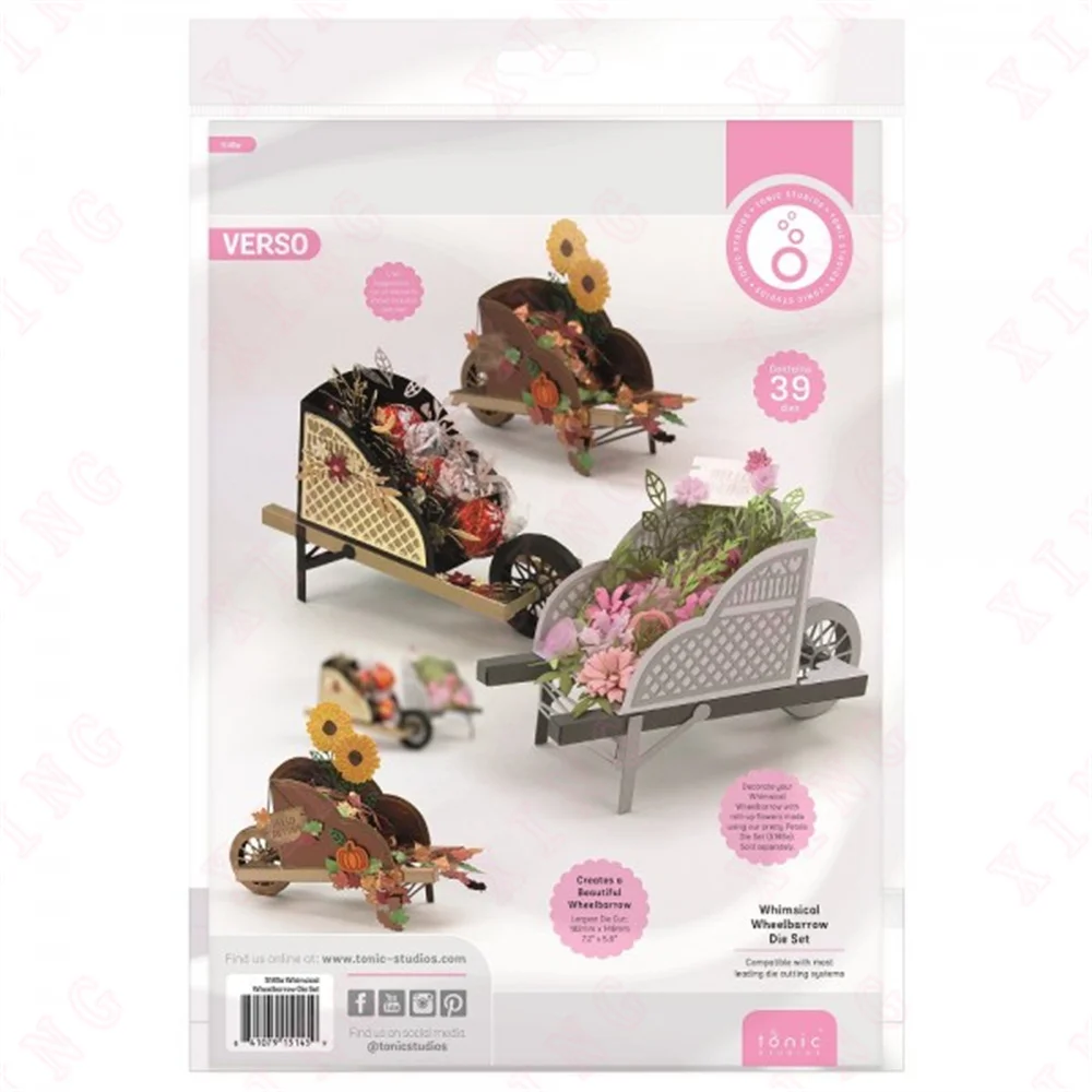 

Wheelbarrow Die Set New Metal Cutting Dies Scrapbook Diary Decoration Embossing Template 2023 Diy Handmade Craft Album Card Mold