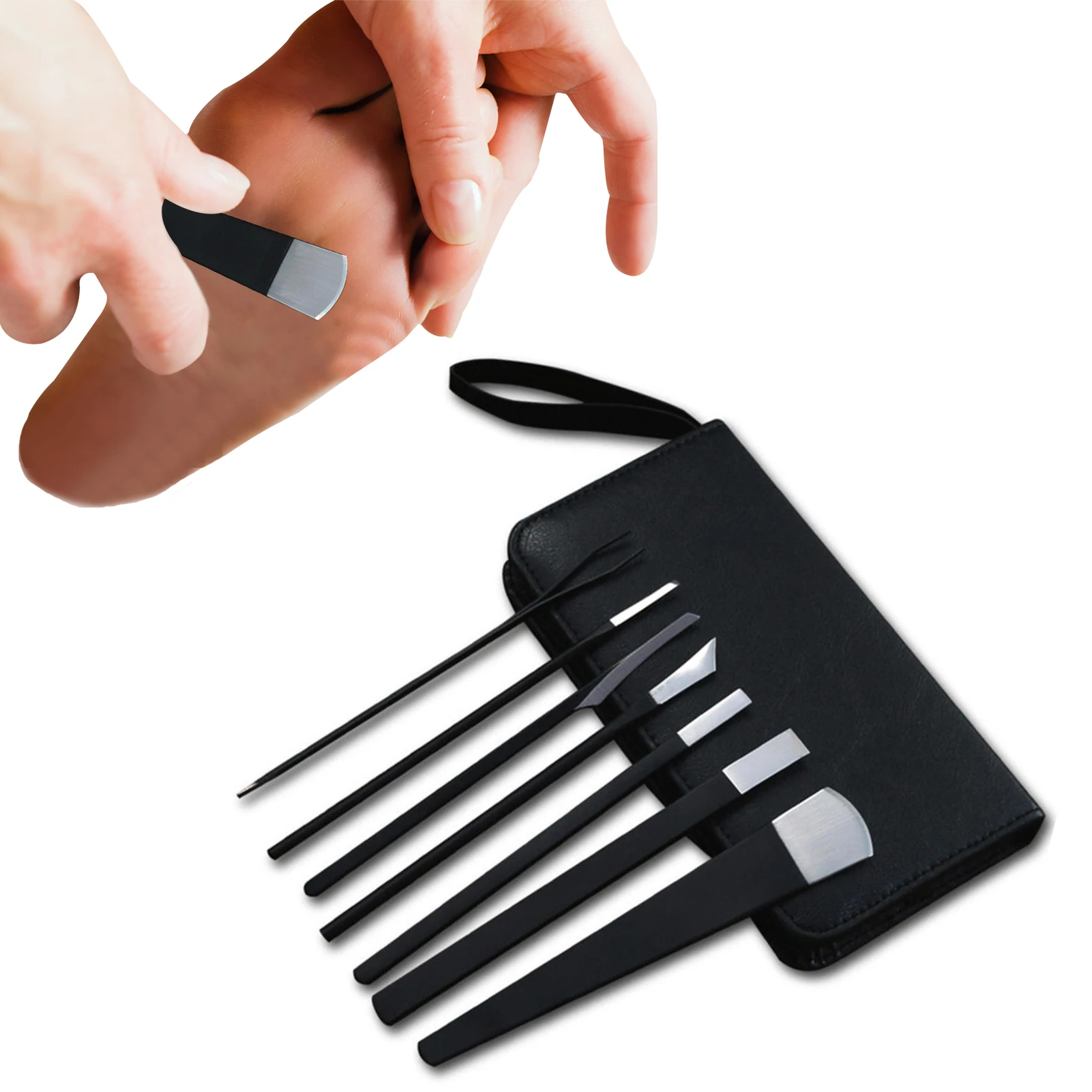 

7 шт. Ножи Инструмент для педикюра лезвие для вросших ногтей инструмент для ногтей ножи для удаления кутикулы для вросших ног Коррекция ногт...