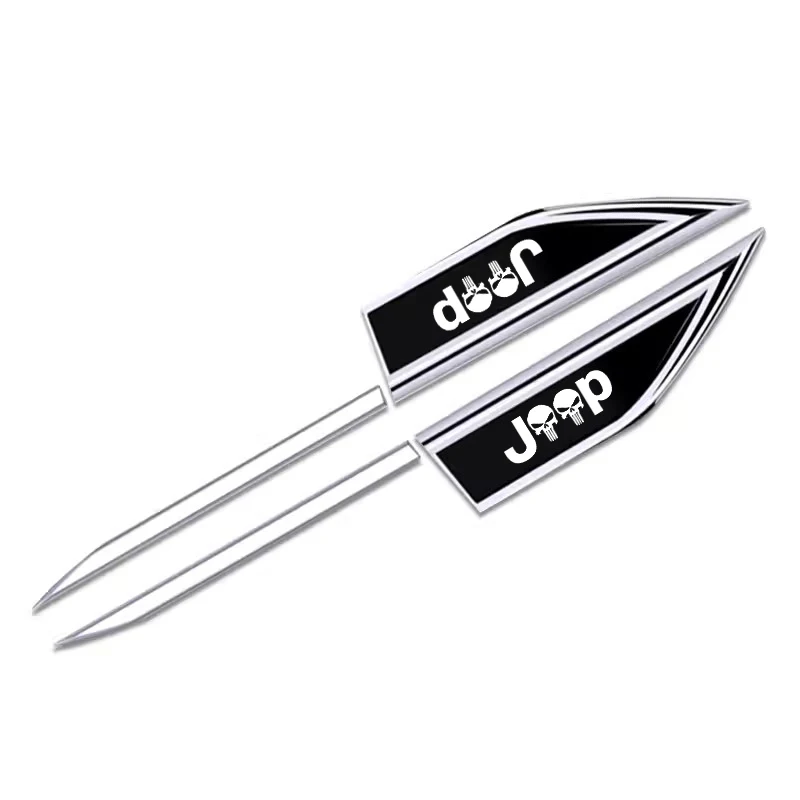 2 шт. автомобильные аксессуары, лезвия боковых дверей, автомобильные наклейки, автомобильные аксессуары для Jeep Renegade Wrangler JK Compass Grand Cherokee Gladiator