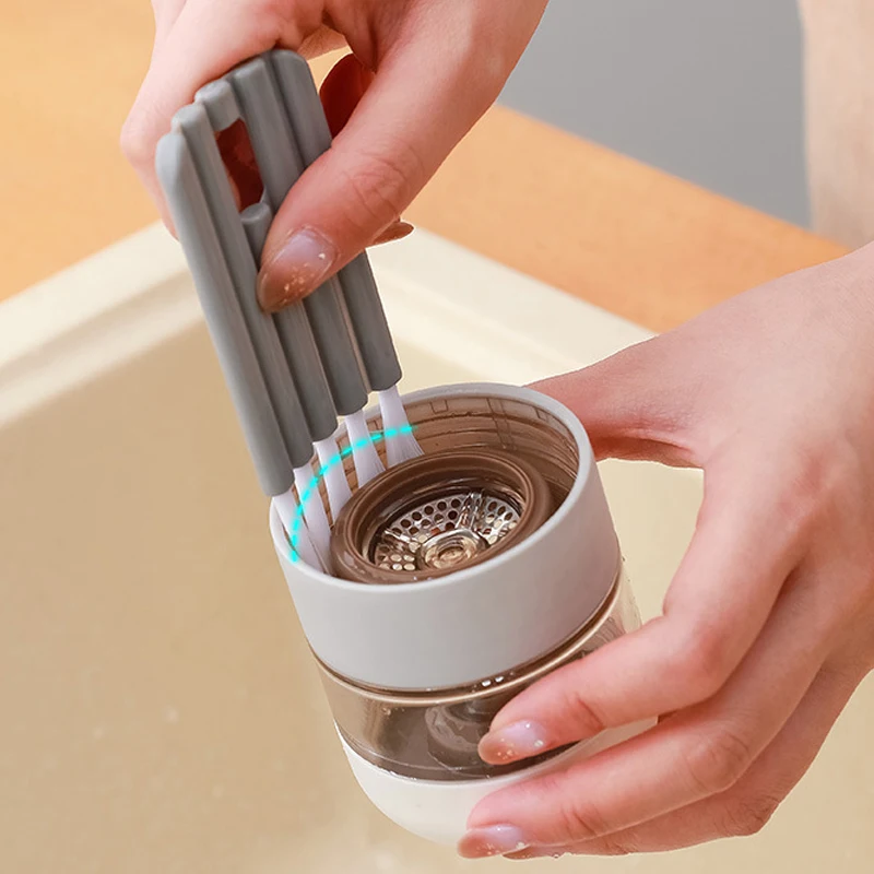 

New Multifunctional Flexible Gap Brush Cup Cover Groove Gap Brush Household Soft Bristles Cleaning Brush Cepillo De Limpieza