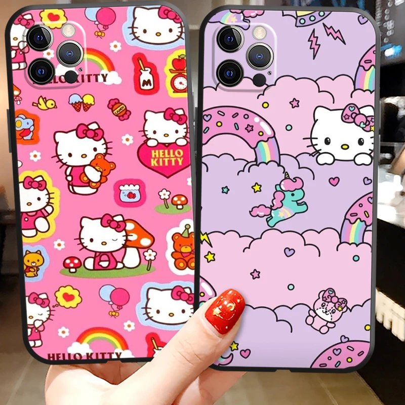 

Hello Kitty 2022 Phone Cases For iPhone 11 12 Pro MAX 6S 7 8 Plus XS MAX 12 13 Mini X XR SE 2020 Carcasa Back Cover Coque
