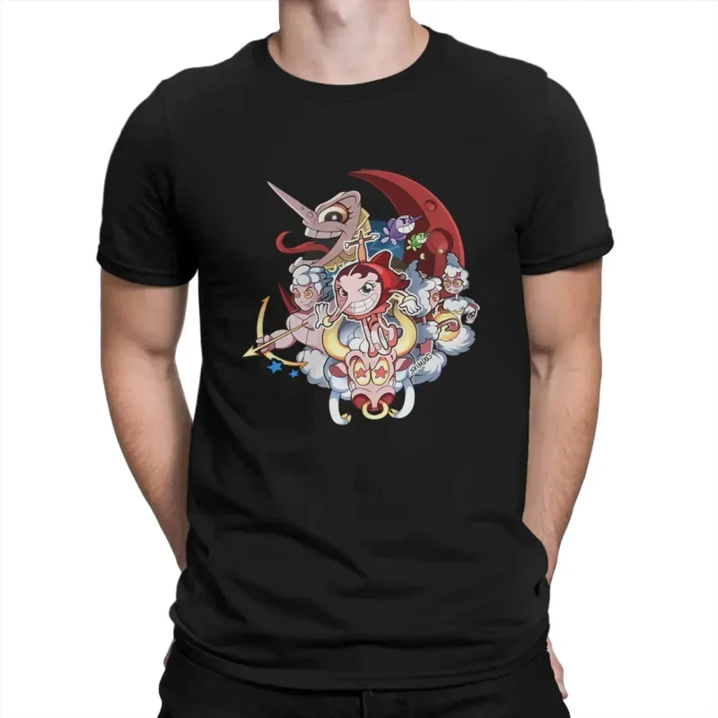 Забавные футболки Cuphead Berg для мужчин хлопковая Футболка с круглым вырезом H-Hildas
