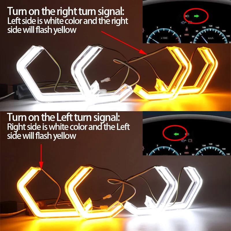 Автомобильные кольца с ангельскими глазами светодиодные автомобильные DRL