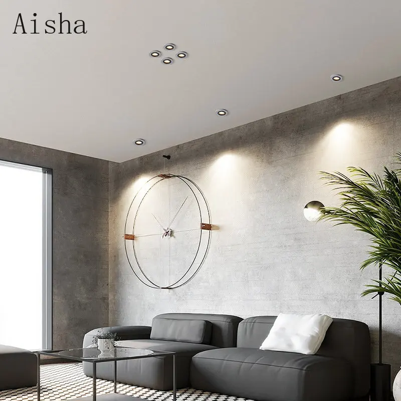 Светодиодный Потолочные светильники в промышленном стиле встроенные цементные