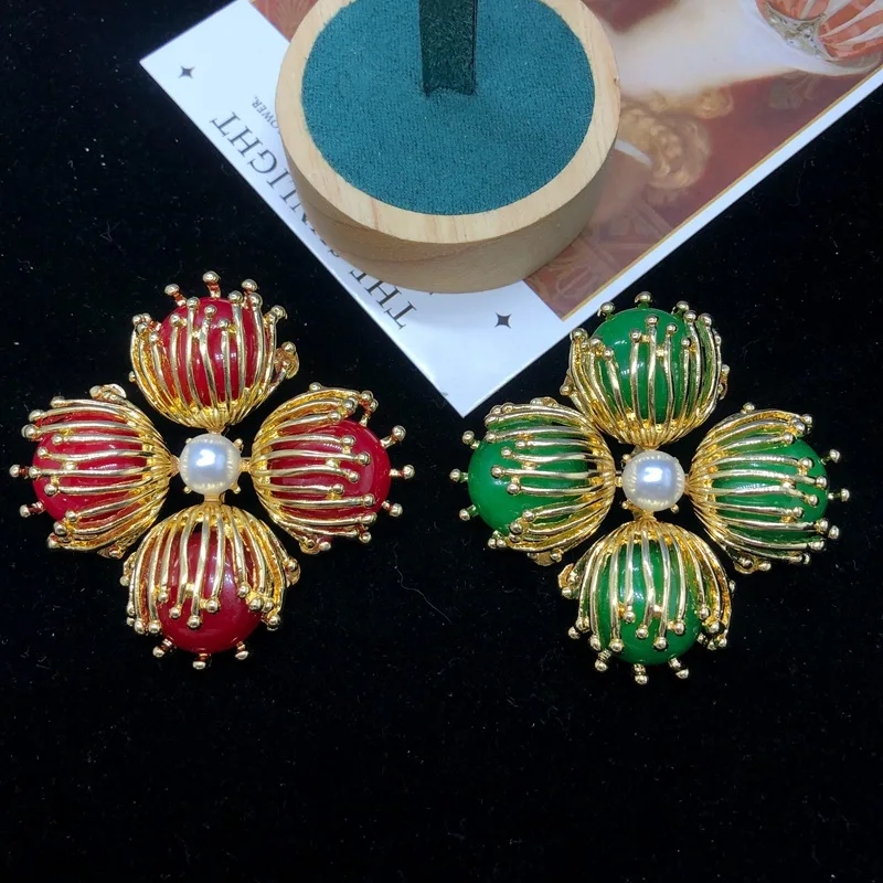 Роскошные готовые модные булавки нишевые роскошные тычинки полый дизайн