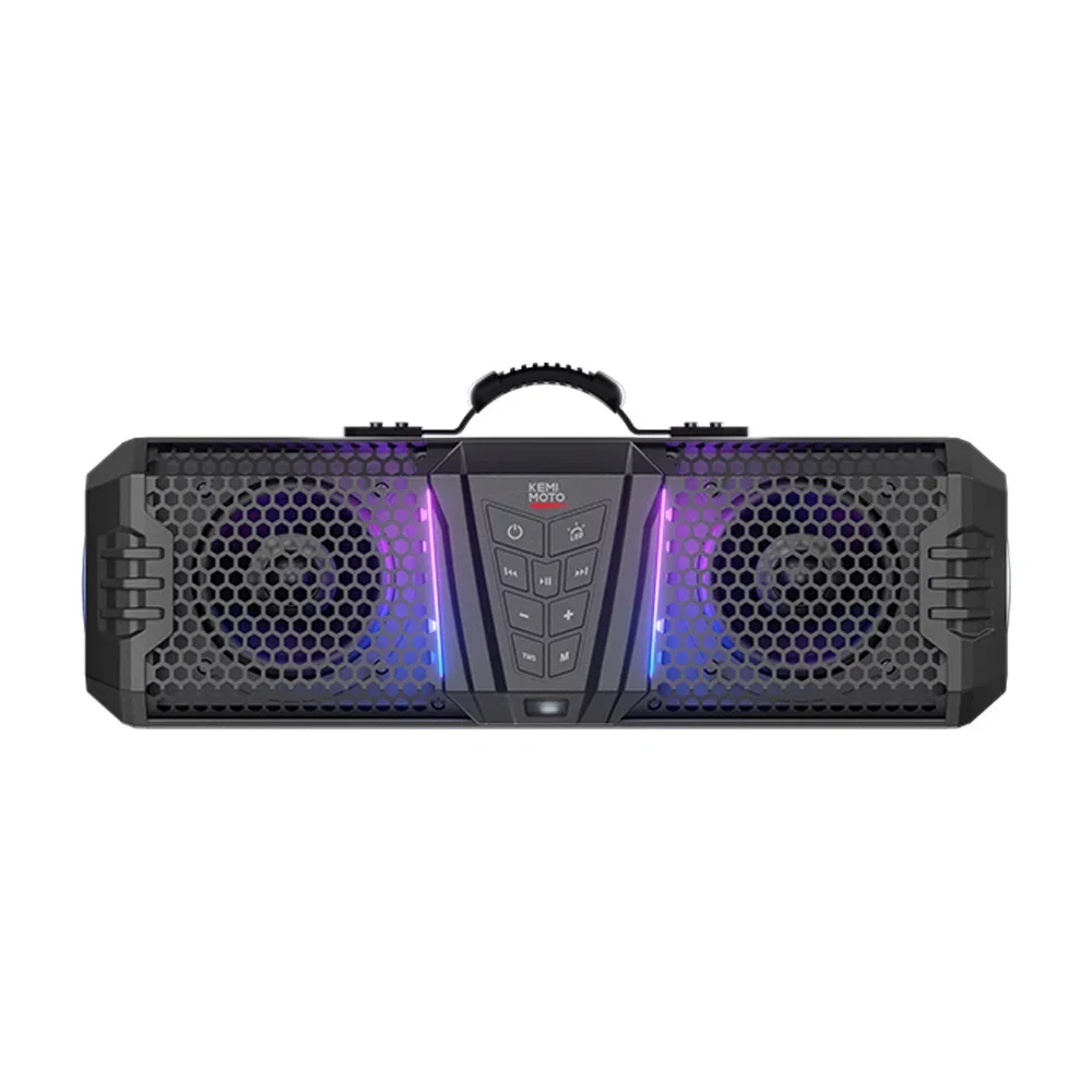 

Звуковая панель KEMiMOTO Midnight Series RGB Light IP66 Водонепроницаемая звуковая панель с управлением через приложение подходит для тележки для гольфа UTV ATV 1–2 дюйма