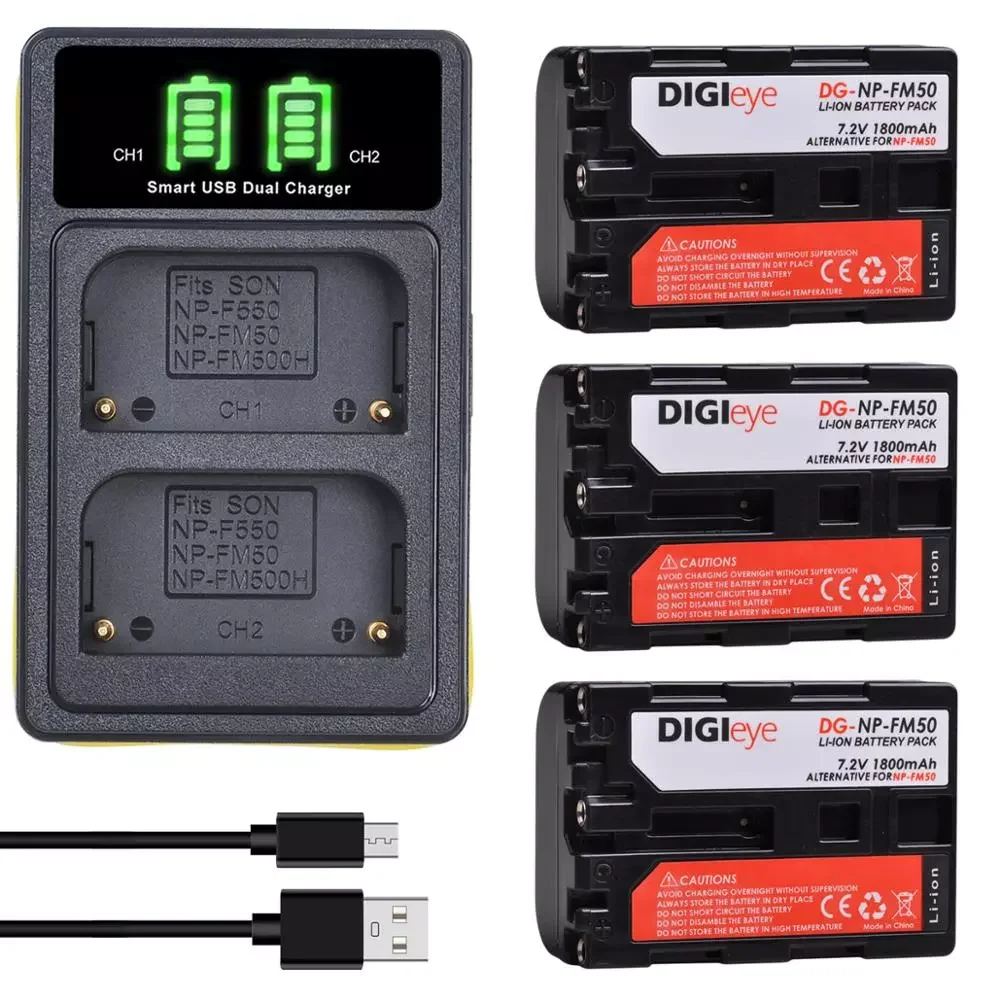 

NEW NP-FM50 NPFM50 NP FM50 Battery + LED Dual Charger for Sony HC1 TRV280 TRV350 TRV250 TRV19 TRV22 TRV27 TRV33 TRV460 Camcorder