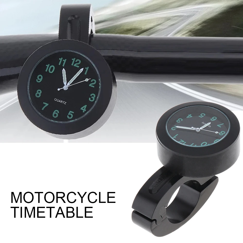 

Aluminum Alloy Motorcycle Handlebar Watch Bike Hand Grip Bar Mount Dial Clock Waterproof For Scooter Bicycle Motor ATV Universal