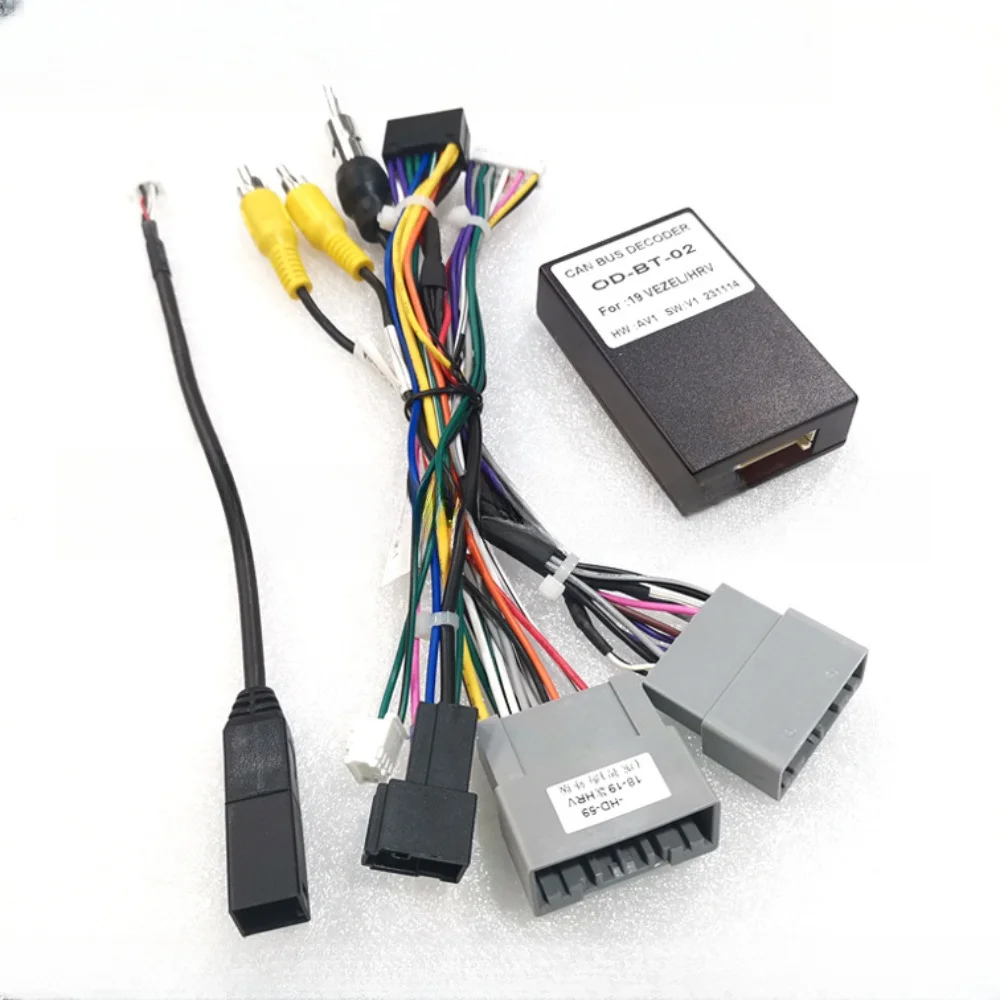 Для Honda VEZEL/HRV 2019 Android 2 Din GPS видеоплеер с can-шиной 16-контактный проводной жгут