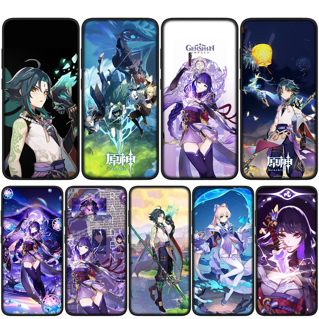 Baal Raiden Shogun Genshin Impact Xiao для OPPO A17 A15 A16 A12 A53 A54 A57 A78 A79 A58 A38 A98 A94 A96 A74 A95 A77 A76 чехол