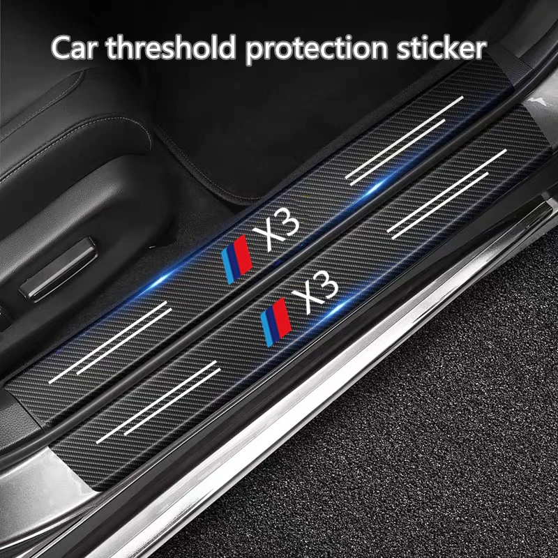 

Автомобильная наклейка «сделай сам» из углеродного волокна, наклейка на порог автомобильной двери, лента против царапин, водонепроницаемая наклейка, пленка для Bmw X3 F25 E83 G01
