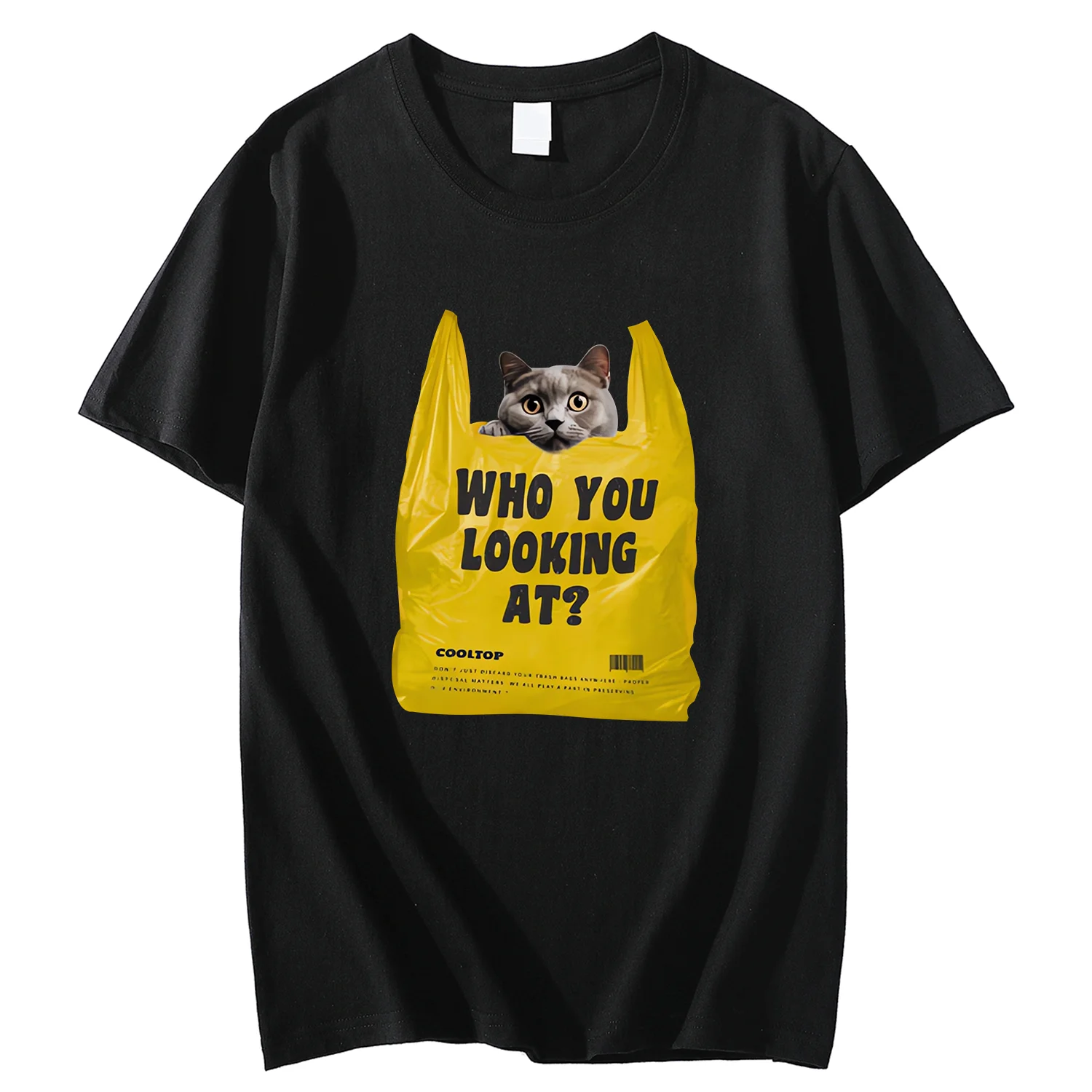 

Original High-Quality Pocket Cat Printed For Men's And Boys Oversize Sleeve T-shirt 100% Cotton Summer Top Free Shipping S-7XL