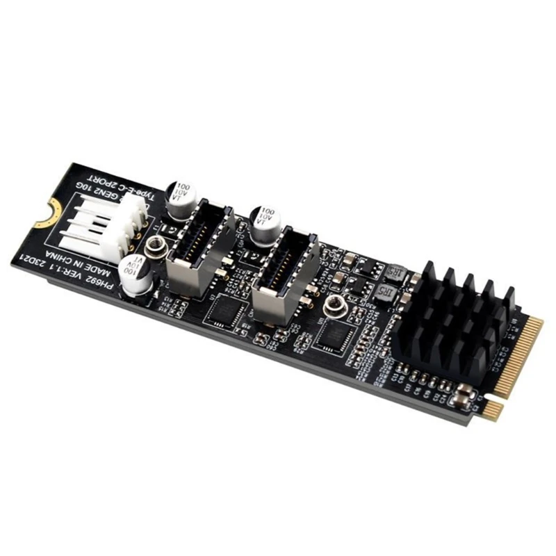 

L43D 2 Port USB 3.0 PCI-E Expansion Card PCI-Express NGFF .2 NVME PCIe USB 3.0