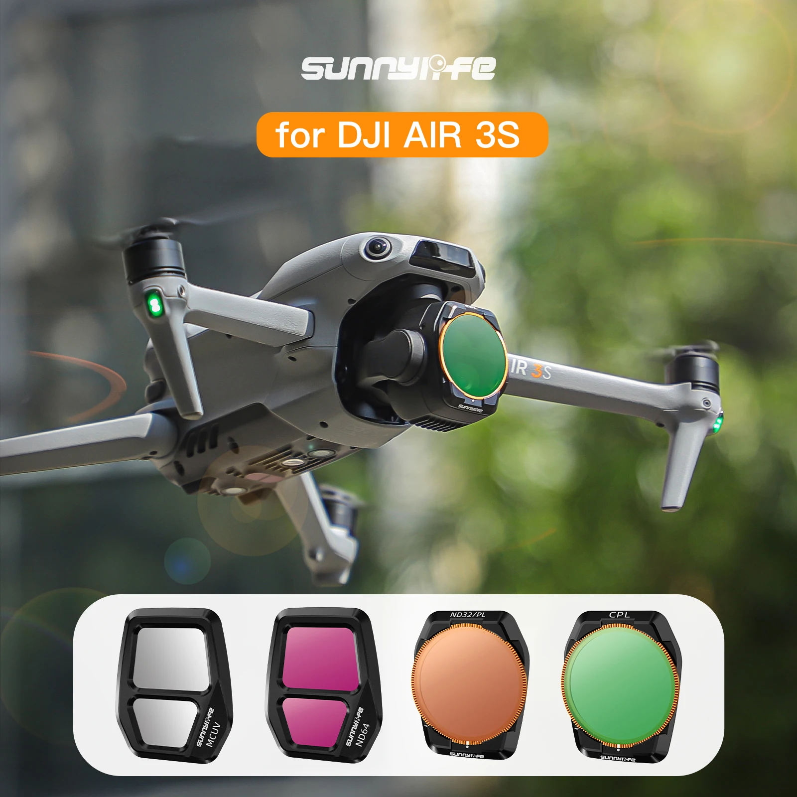 ND-фильтр для объектива DJI Air 3S Аксессуары дронов ND8 ND16 ND32 ND64 MCUV УФ-фильтры CPL HD
