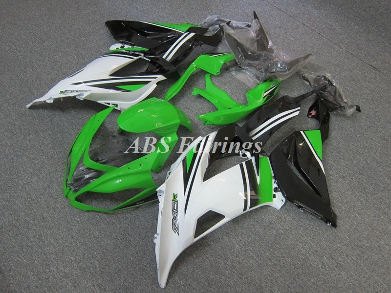 

Комплект обтекателей из АБС-пластика, 4 подарка, подходит для Kawasaki Ninja ZX6R 2013 2014 2015 2016 2017 13 14 15 16 17 18, комплект кузова зеленого и белого цвета