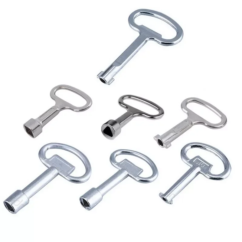 

1Pc Universal Key Multifunction Wrench Metro Trains Key Lock Elevator Door Key Electric Cabinet Keys For Triangular Panel Lock