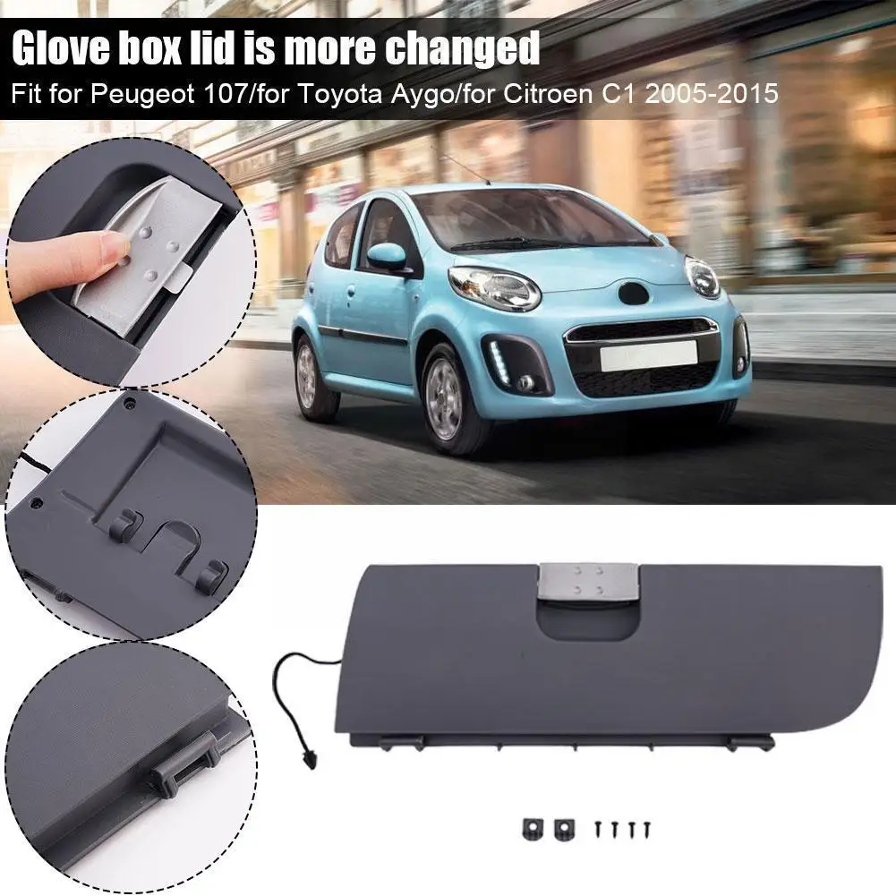 

Сменная Крышка для автомобильного перчаточного ящика для Peugeot 107 для Toyota AYGO для Citroen C1 2005-2015, пластиковая крышка для перчаточного ящика D7Q7