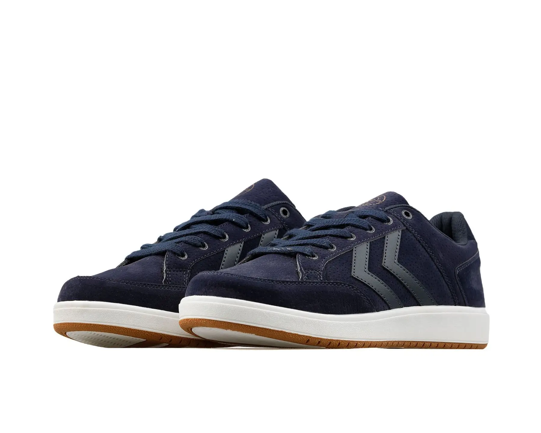 Hummel Original men's Sneakers Casual Sneakers Navy Blue Color Casual Daily Walking Shoes Hmlbremen ii Lifestyle Shoes