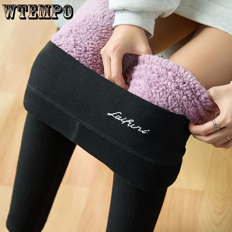 

Winter Women's Leggings Extra Thick Velvet Thermal Pants for Women With Fleece Polar Legging High Waist Drop Shipping