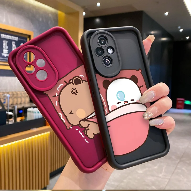 Милый чехол для телефона Bubududu Panda Couple Honor Huawei 200 70 90 Lite Mate 20 Pro Nova 10 P20 30 40 9X X8 мягкий