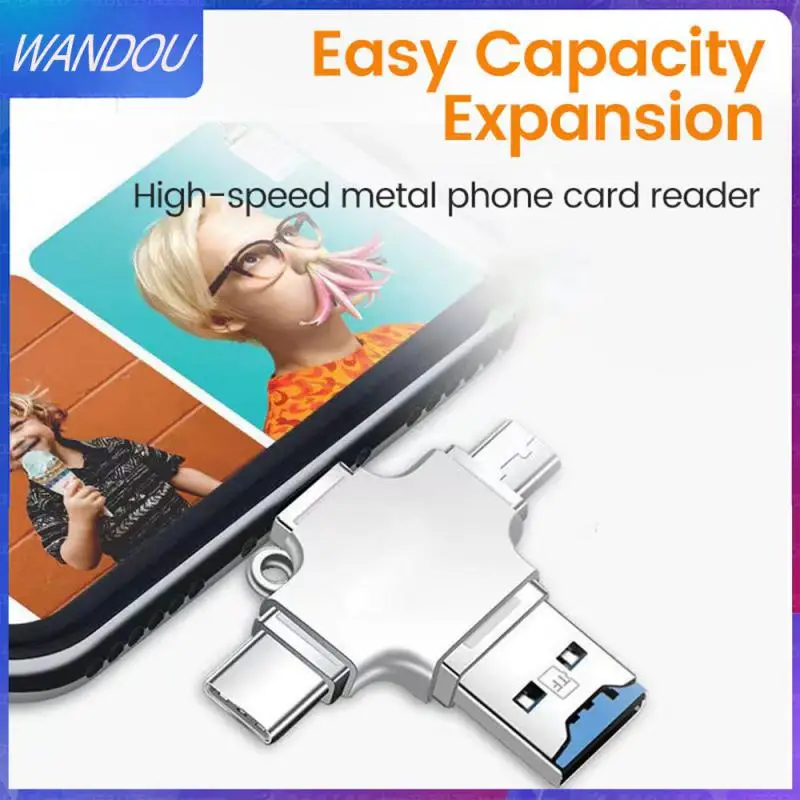 

Expanding Phone Memory Four In One Multifunctional Otg Adapter Easy Backup Without An App Weight 12g Memory Card Reader Silver