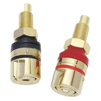 a pair banana connector full copper banana plug sockets high quality terminal audio posts