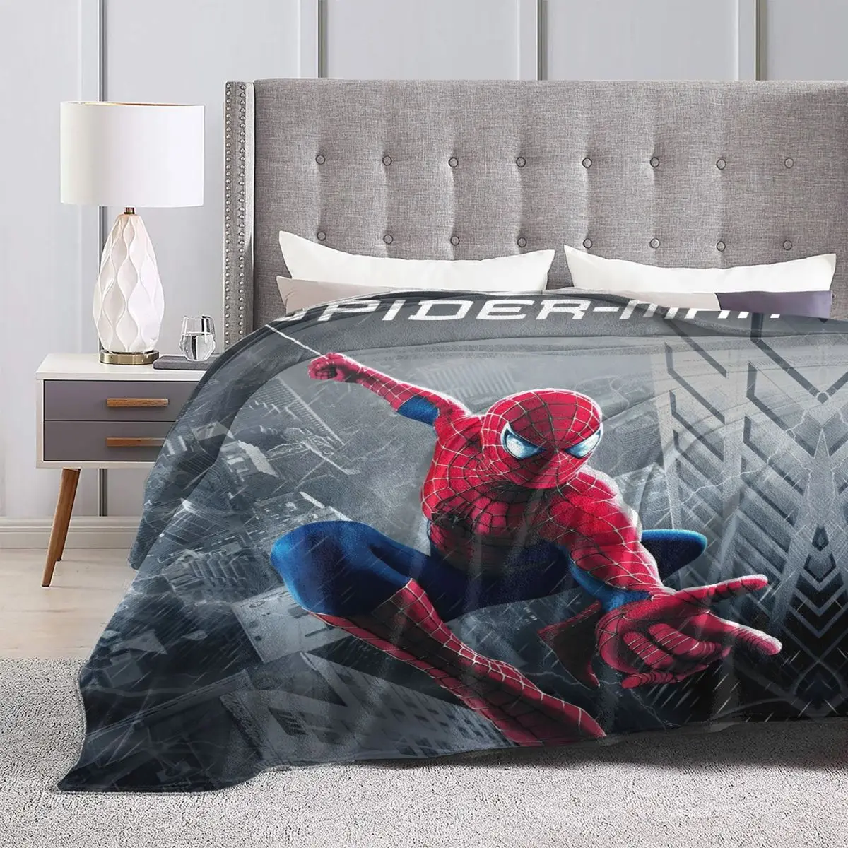Одеяло в американском стиле Человек-паук Фланелевое покрывало для кемпинга
