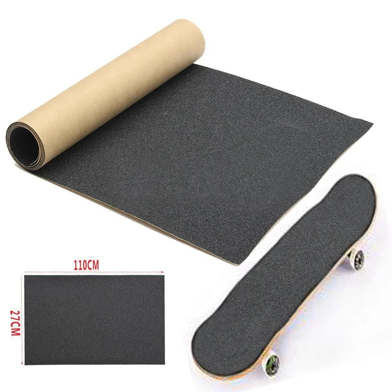

4X 110X 27Cm Waterproof Skateboard Skating Longboard Sandpaper Grip Tape