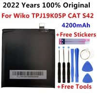 2022 years 100original 4200mah 596266 battery for wiko tpj19k05p cat aterpillar cat s42 mobile phone batteries
