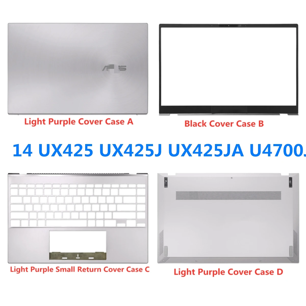 

Новый ноутбук для ASUS ZenBook 14 UX425 UX425J UX425JA U4700J, задняя крышка ЖК-дисплея, передняя панель, Упор для рук, нижняя часть, петля