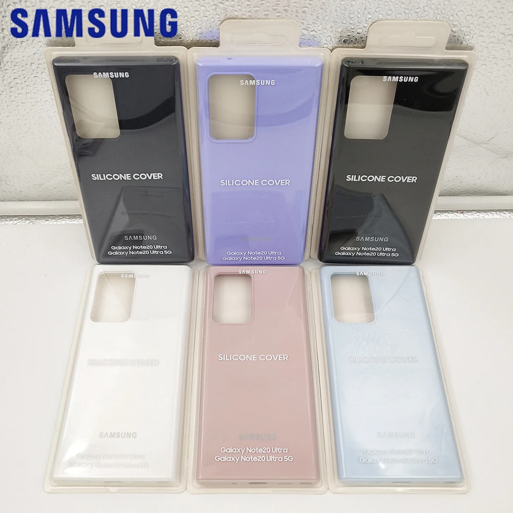 

Original Samsung Note 20 Ultra 5G Case Liquid Silicone Cover Silky Soft Full Protect Shell For Galaxy Note20 Ultra N20U With Box