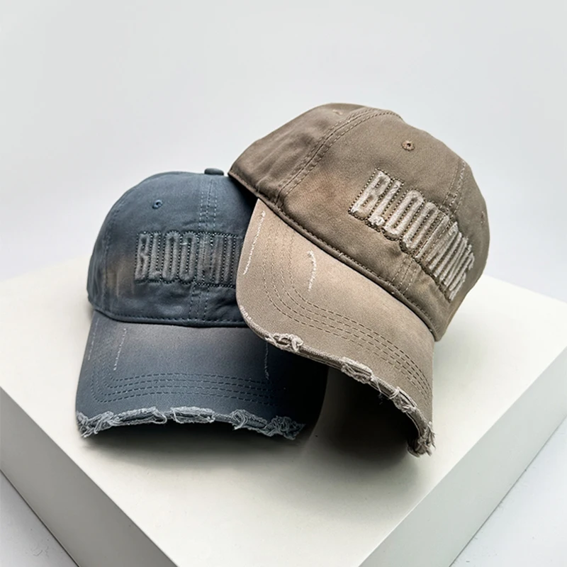 Бейсболка унисекс с вышивкой Стильная кепка рельефными буквами градиентом