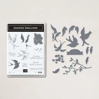 wild goose flying metal cutting dies and clear stamps cut mold blade knife punch scrapbook paper craft 2021 new arrive