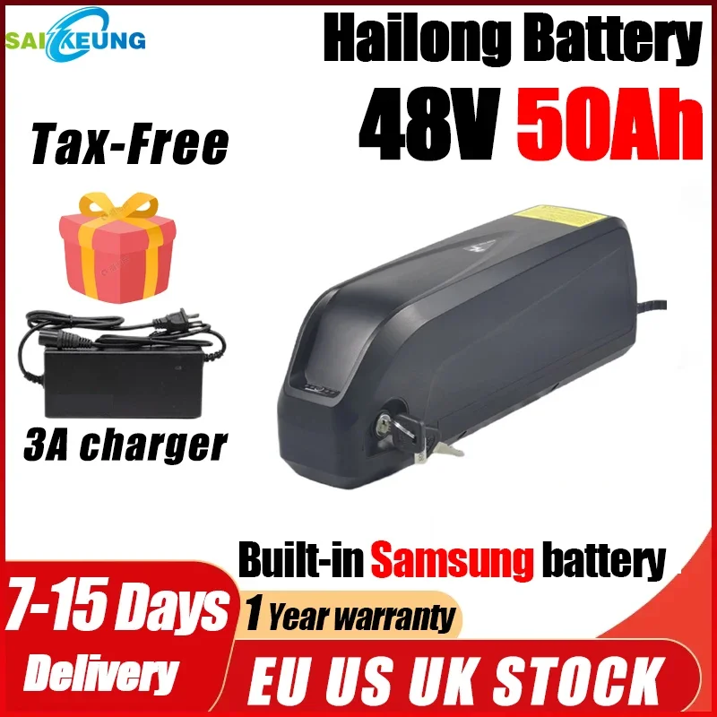 Аккумулятор для электровелосипеда Hailong литиевая батарея 48 В 20 Ач 24 30 40 50 60 ач 52 в