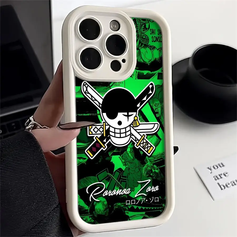 Чехол для телефона iPhone 16 15 Pro Max 13 12 11 14ProMax 16Plus 12Pro Противоударный чехол Funda Capa Anime Lufys