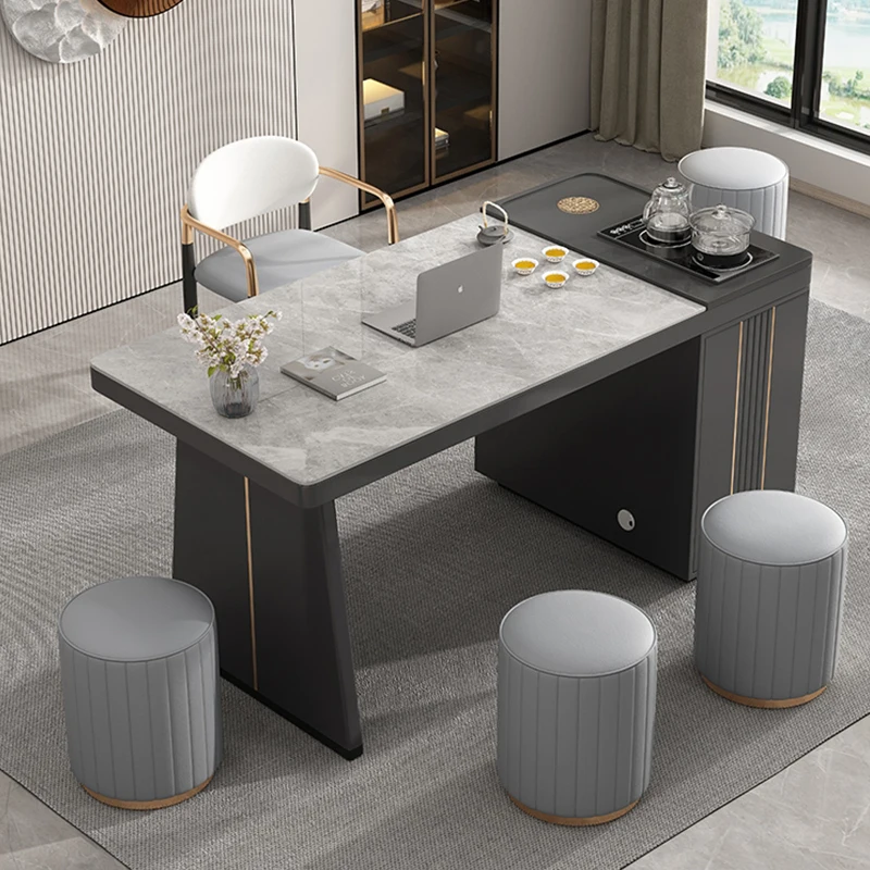 Кофейный обеденный столик современный роскошный мобильный стол консоль для