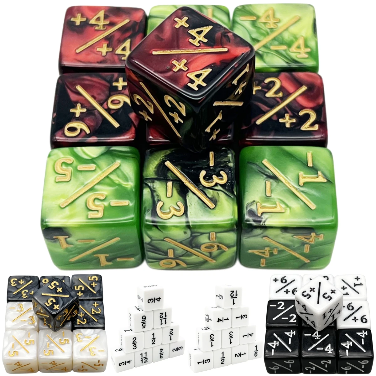 Dice D6 Games Counter Dice High Quality D6 Dice Plain Colour Mixed Colours Marble Effect For Math Game MTG Card Game Accessories
