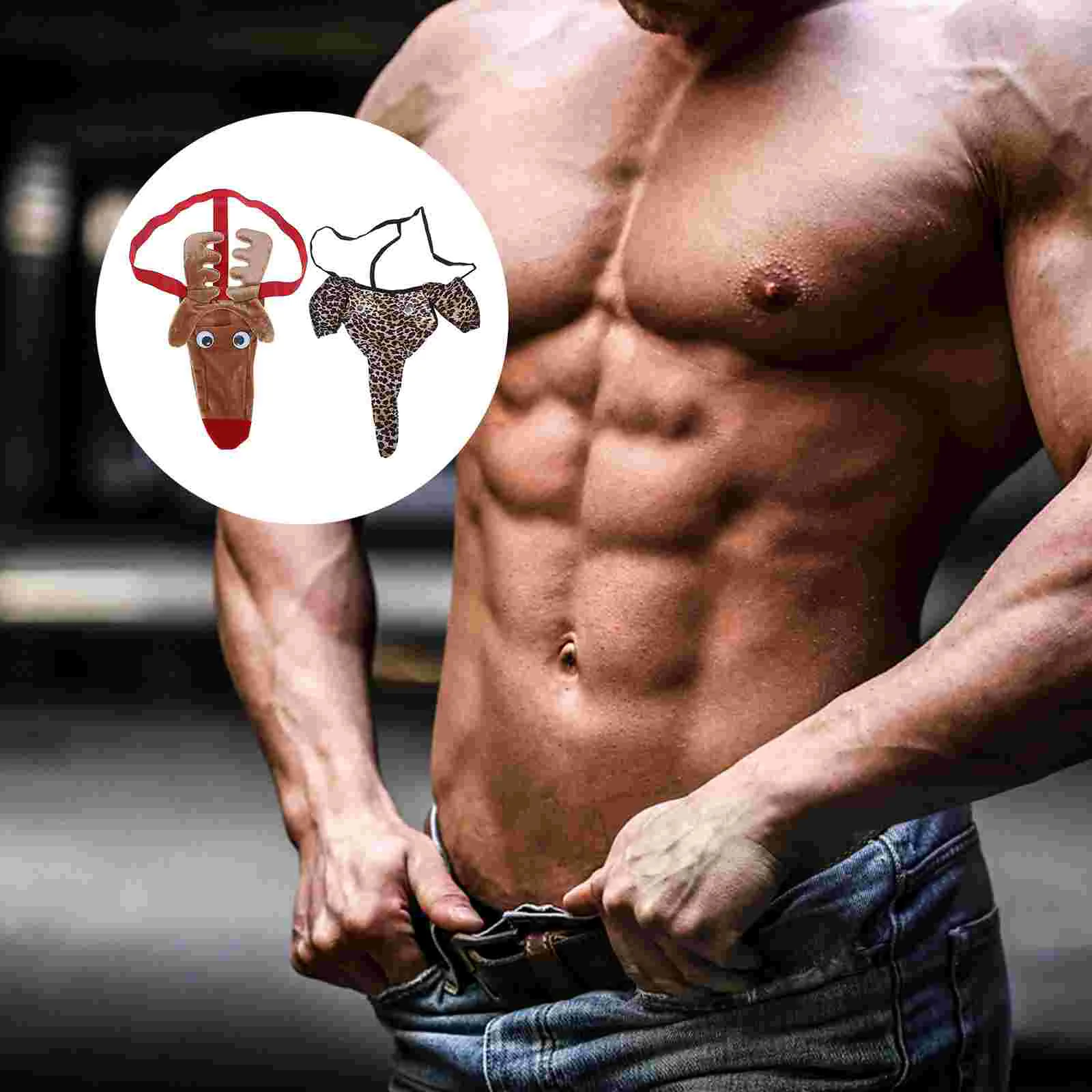 

Men's Elk Thong Elephant Animal Briefs Man Deer Costumes