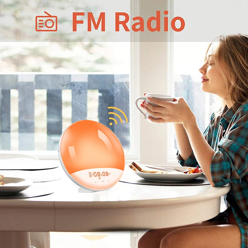 Светильник ный будильник с Wi-Fi и функцией пробуждения 7 цветов | Дом сад