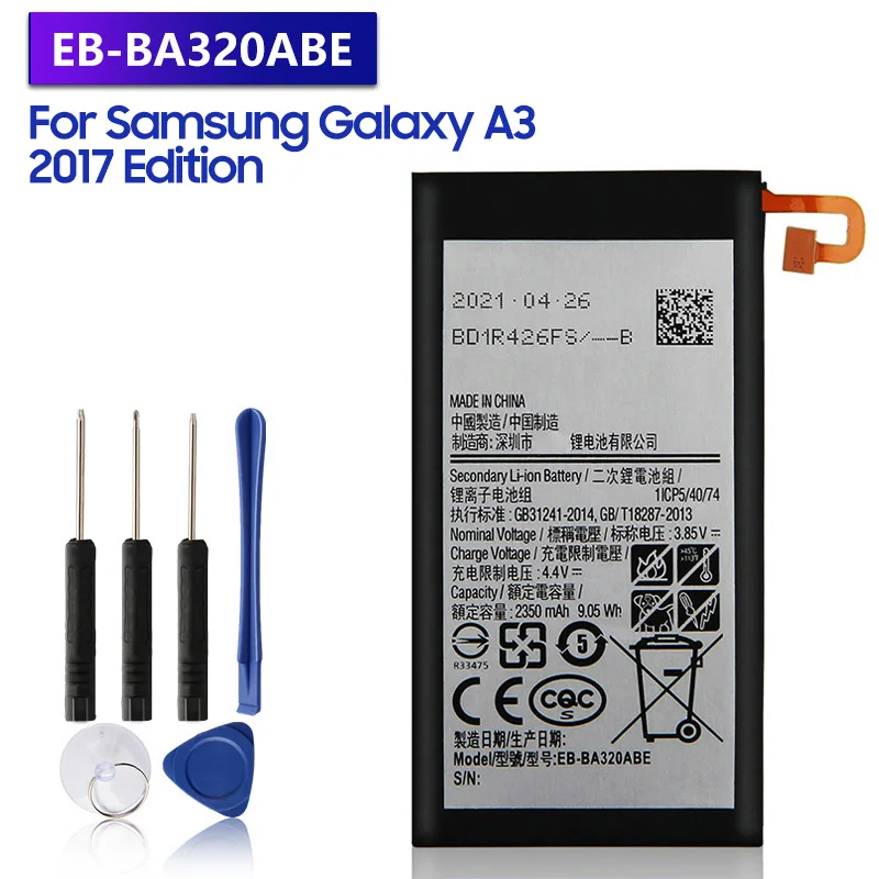 

Replacement Battery EB-BA320ABE For 2017 Edition Samsung GALAXY A3 A320 Rechargeable Batteries 2350mAh
