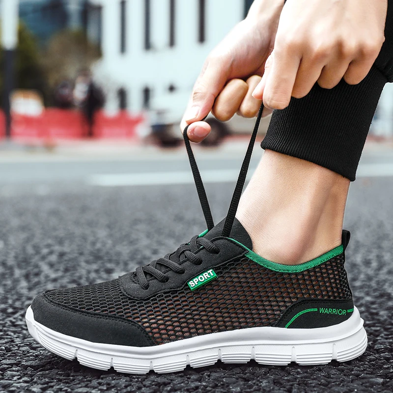 Summer Sneakers Men's Walking Shoes Comfortable Breathable Mesh Loafers Wear-resisitant Outdoor Flats Shoes