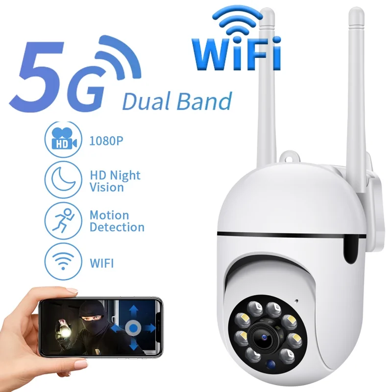 

New 2MP PTZ Wifi IP Surveillance Camera Outdoor 4X Digital Zoom AI Human Detect Wireless Camera H.264 Audio Security CCTV Camera