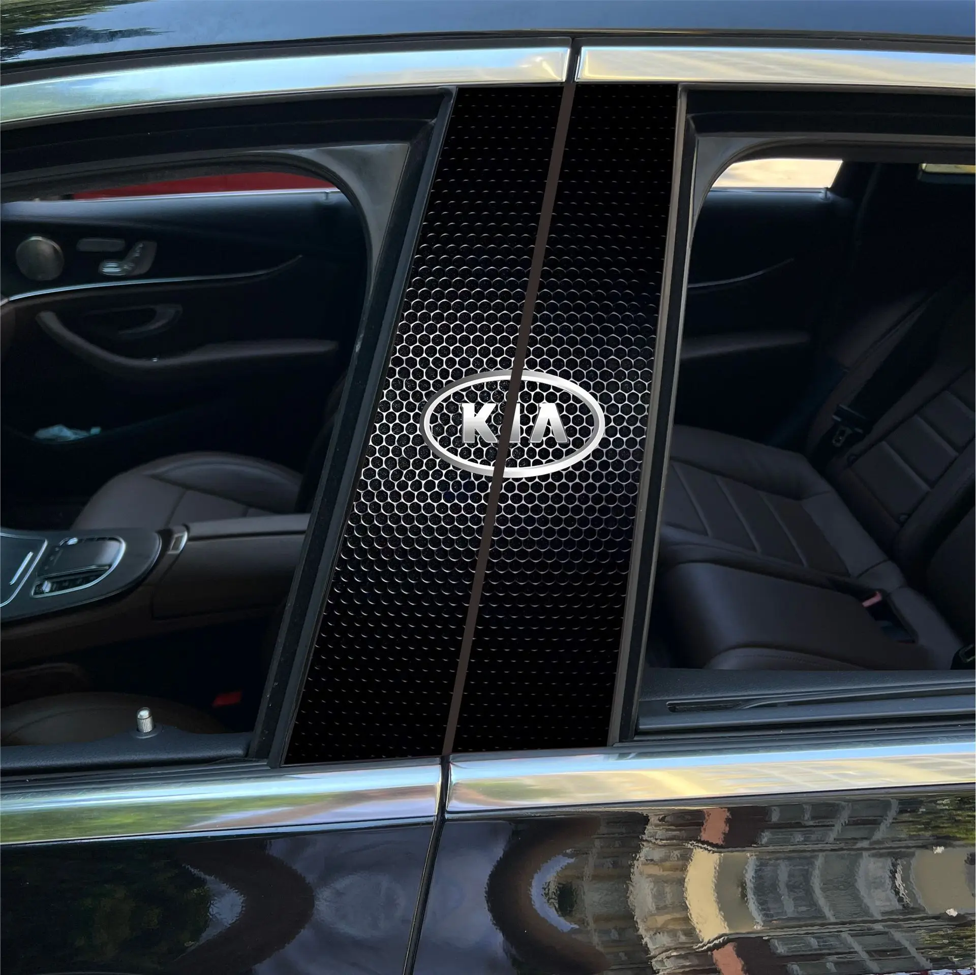 

Наклейка на центральную стойку автомобиля, эмблема, аксессуар для Kia GT-Line Sportage Ceed Rio Picanto Sorento Soul Cerato Venga Forte K9 Cadenza