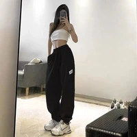 women sweatpants streetwear wide leg pants sports trousers autumn 2022 korean fashion high waist hip hop 90s casual joggers