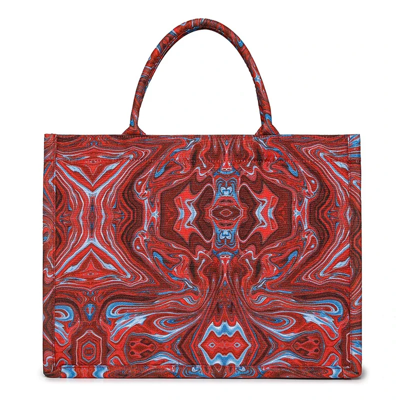 Модные сумки с принтом на молнии и ручками простые высококачественные