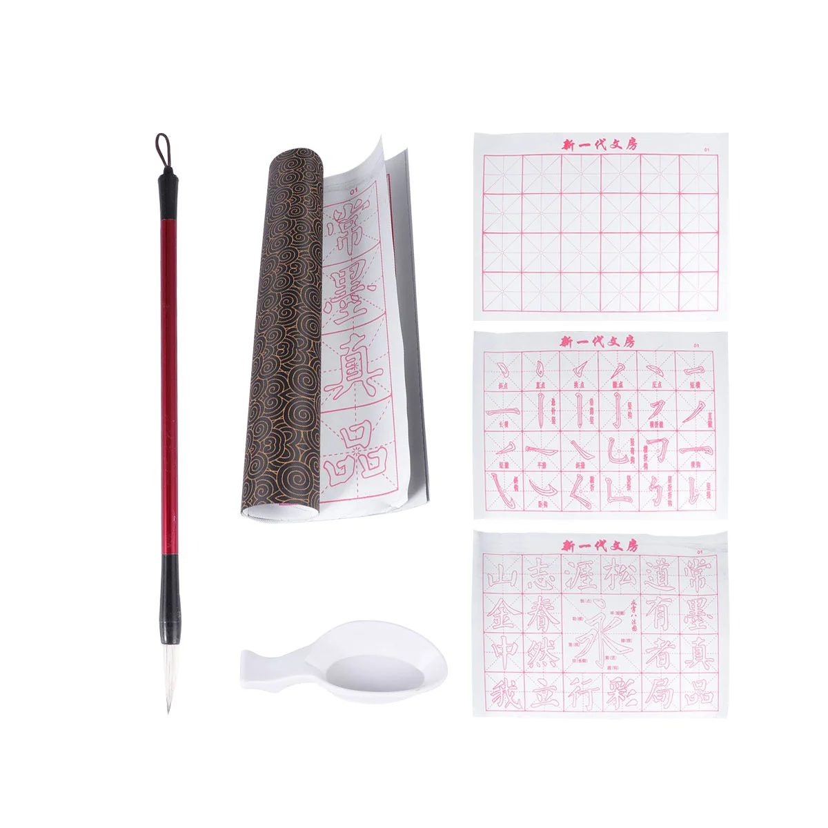 

Calligraphy Paper Cloth Chinese Practicing Mat Reusable Gridded Fabric Sumi Xuan Rice Lined Four Treasures Exercises