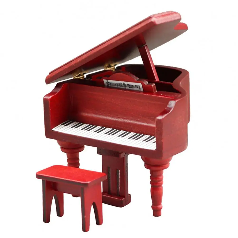 

Функциональная модель пианино красного цвета с высоким уровнем снижения яркости, 1 комплект, Детские аксессуары для кукольного домика